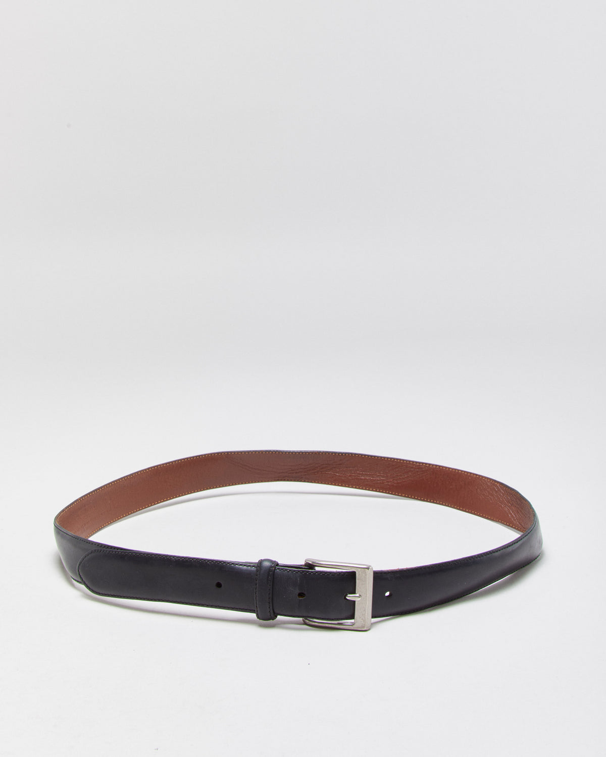 Vintage Coach Handcrafted Calfskin Leather Solid Brass Belt - W34-38