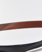 Vintage Coach Handcrafted Calfskin Leather Solid Brass Belt - W34-38