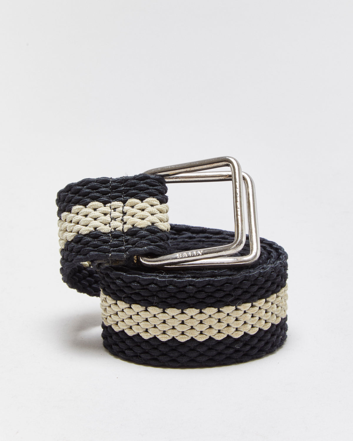 Vintage Y2K 00s Bally Charlo Striped Woven Ring Buckle Belt - W30-36