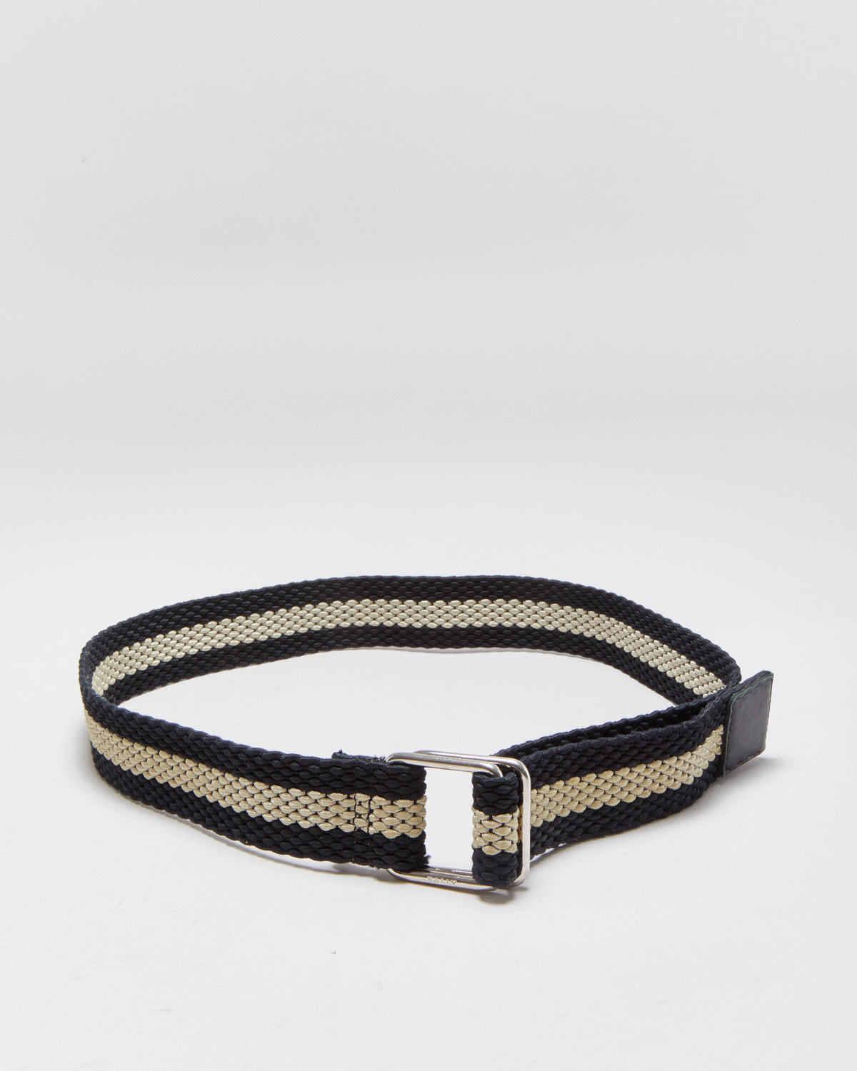 Vintage Y2K 00s Bally Charlo Striped Woven Ring Buckle Belt - W30-36