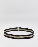 Vintage Y2K 00s Bally Charlo Striped Woven Ring Buckle Belt - W30-36