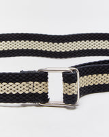 Vintage Y2K 00s Bally Charlo Striped Woven Ring Buckle Belt - W30-36
