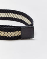 Vintage Y2K 00s Bally Charlo Striped Woven Ring Buckle Belt - W30-36