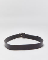 Vintage Y2K 00s Calvin Klein Jeans Grain Leather Sqaure Buckle Belt - W34-38