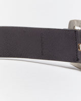 Vintage Y2K 00s Calvin Klein Jeans Grain Leather Sqaure Buckle Belt - W34-38