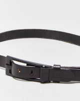 Vintage Y2K 00s Diesel Slim Leather Exaggerated Brass Buckle Belt - W36-42