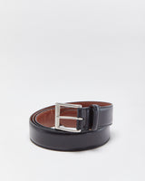 Vintage Coach Hand Crafted Calfskin Leather Silver Brass Buckle Belt - W42-46