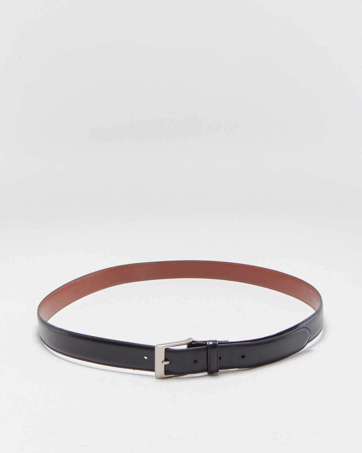 Vintage Coach Hand Crafted Calfskin Leather Silver Brass Buckle Belt - W42-46