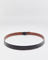 Vintage Coach Hand Crafted Calfskin Leather Silver Brass Buckle Belt - W42-46