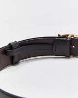 Coach Sculpted C Calfskin Leather Gold Brass Buckle Belt - W29-33