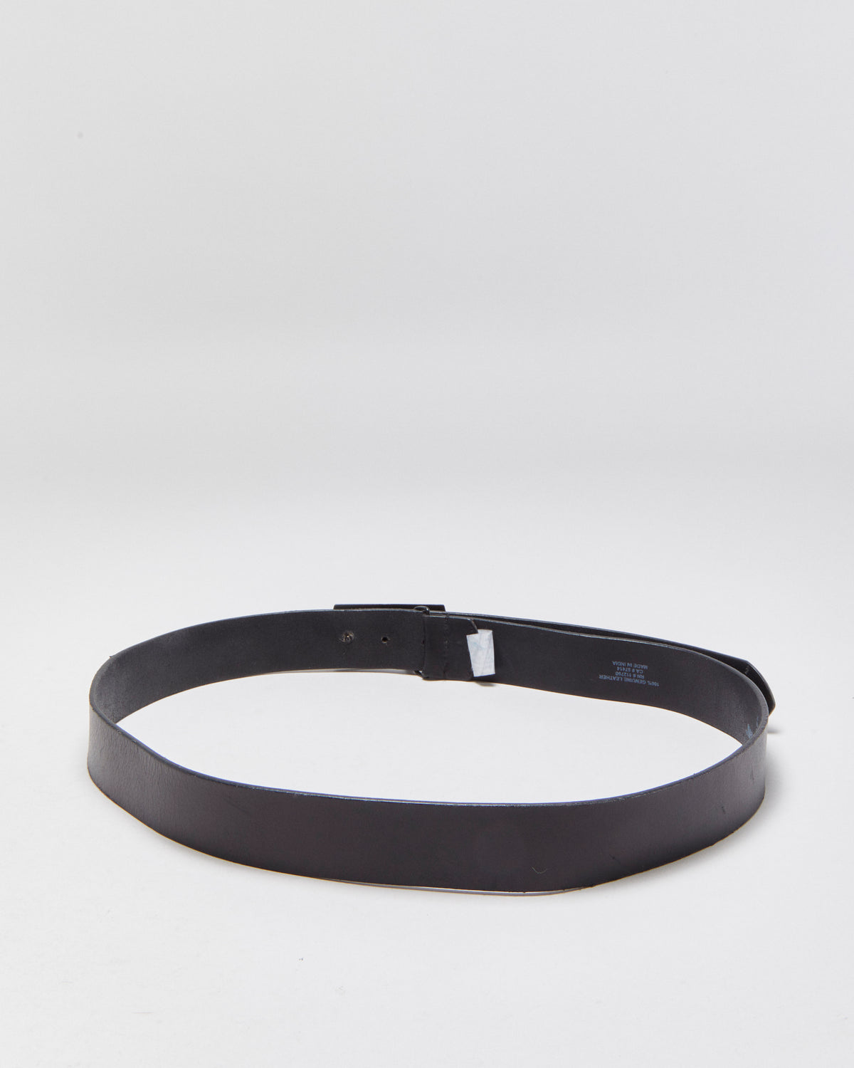 Vintage True Religion Grain Leather Stripe Logo Buckle Belt - W38-44