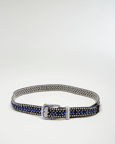 Black Rhinestone Western Belt - L48 W1