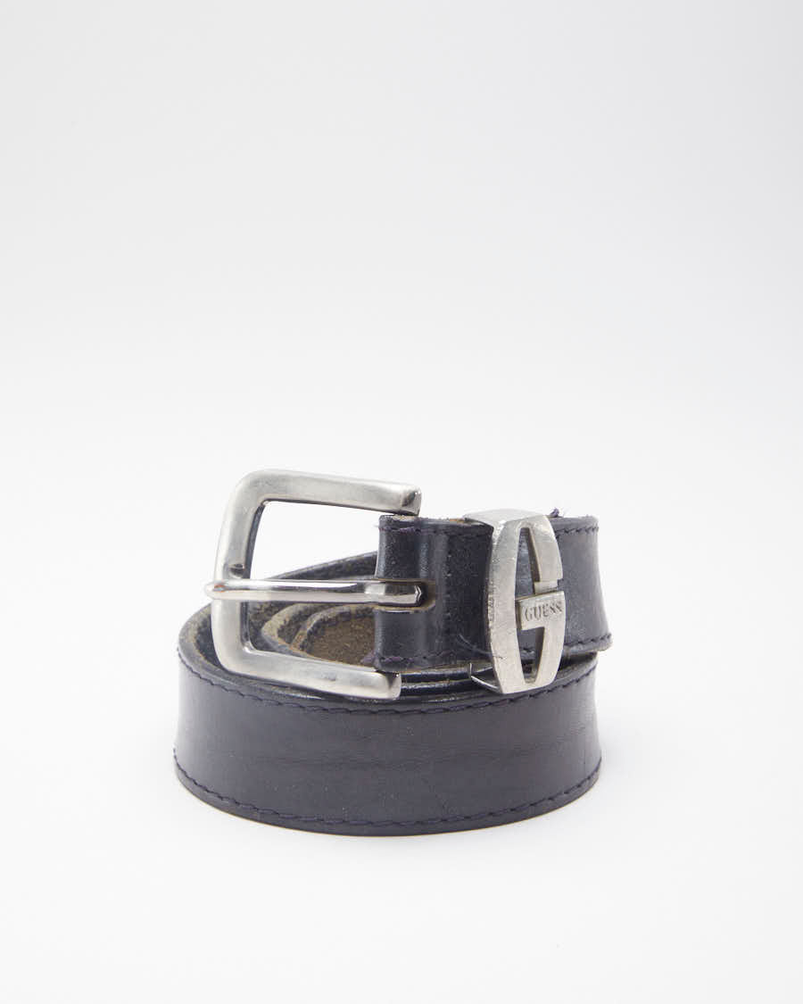 Timeless Guess Black Leather Belt - W32