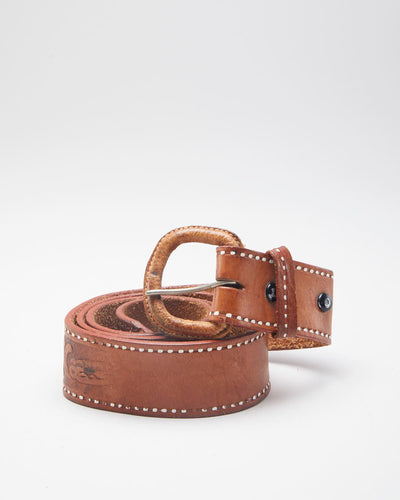90's Western Leather Belt - W36