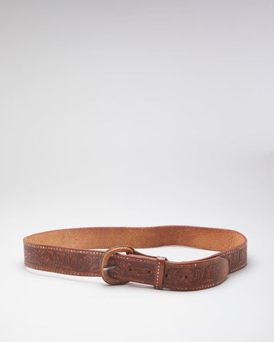 90's Western Leather Belt - W36