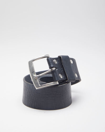 Timeless 90's Black Leather Belt - 35