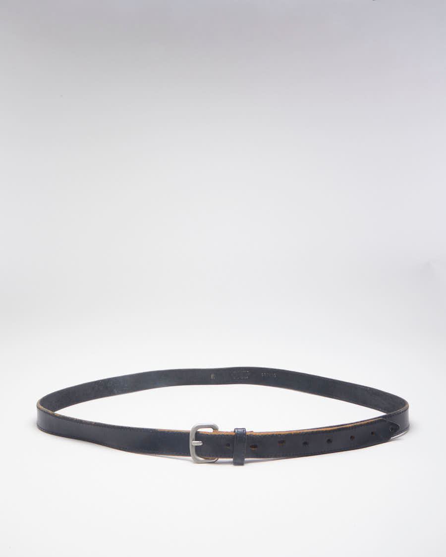 Classic 90's Distressed Black leather belt -38