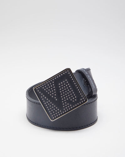 Versace Black Leather Belt - W30