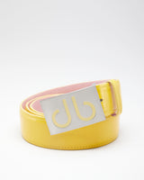 Statement Yellow Leather Belt - W38