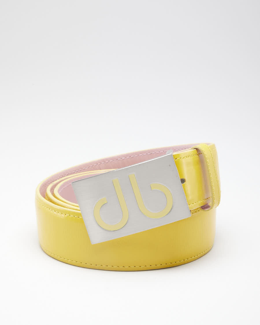 Statement Yellow Leather Belt - W38