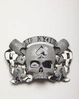 Y2k 00s Lucky 13 Apparel Skull Belt Buckle