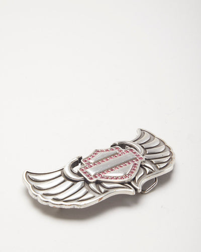 Y2k 00s Harley Davidson Pink Gem Belt Buckle