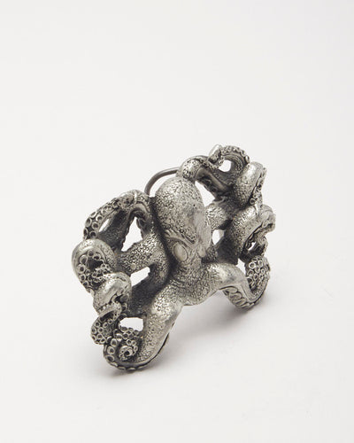 Vintage Silver Octopus Belt Buckle