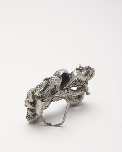 Vintage Silver Octopus Belt Buckle