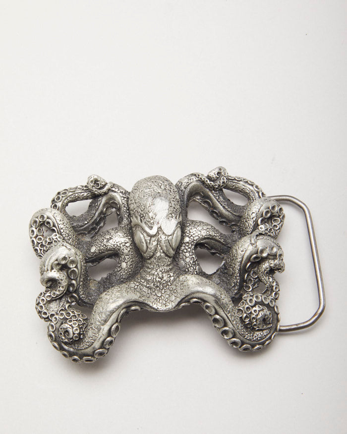 Vintage Silver Octopus Belt Buckle