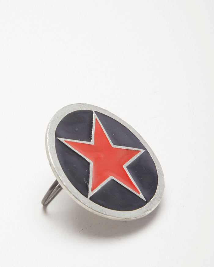 Y2k 00s New Rock Star Tattoo Fine Pewter Belt Buckle