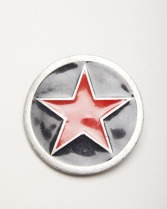 Y2k 00s New Rock Star Tattoo Fine Pewter Belt Buckle