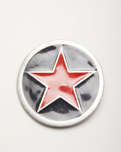 Y2k 00s New Rock Star Tattoo Fine Pewter Belt Buckle