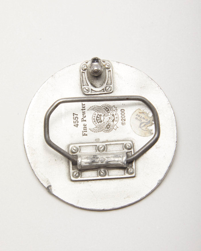 Y2k 00s New Rock Star Tattoo Fine Pewter Belt Buckle