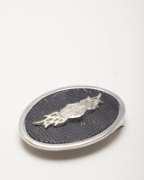 Harley Davidson Black &amp; Silver Belt Buckle