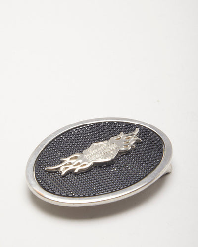Harley Davidson Black & Silver Belt Buckle