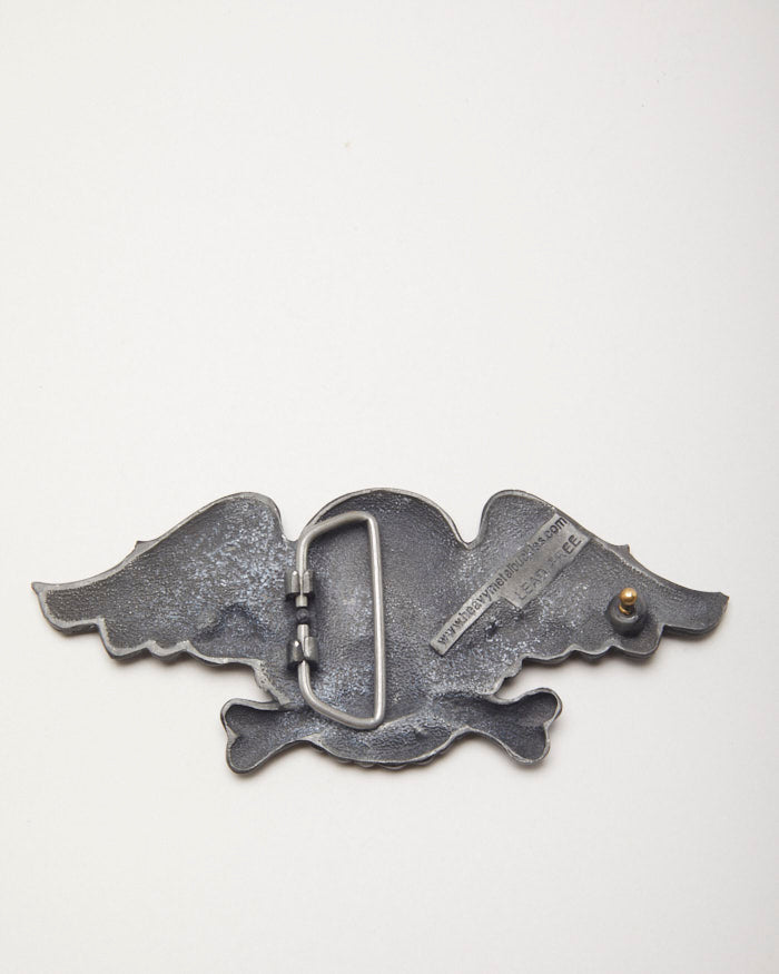 Y2k 00s Heavy Metal Skull And Cross Bones Belt Buckle