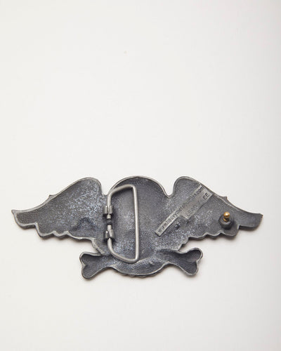 Y2k 00s Heavy Metal Skull And Cross Bones Belt Buckle