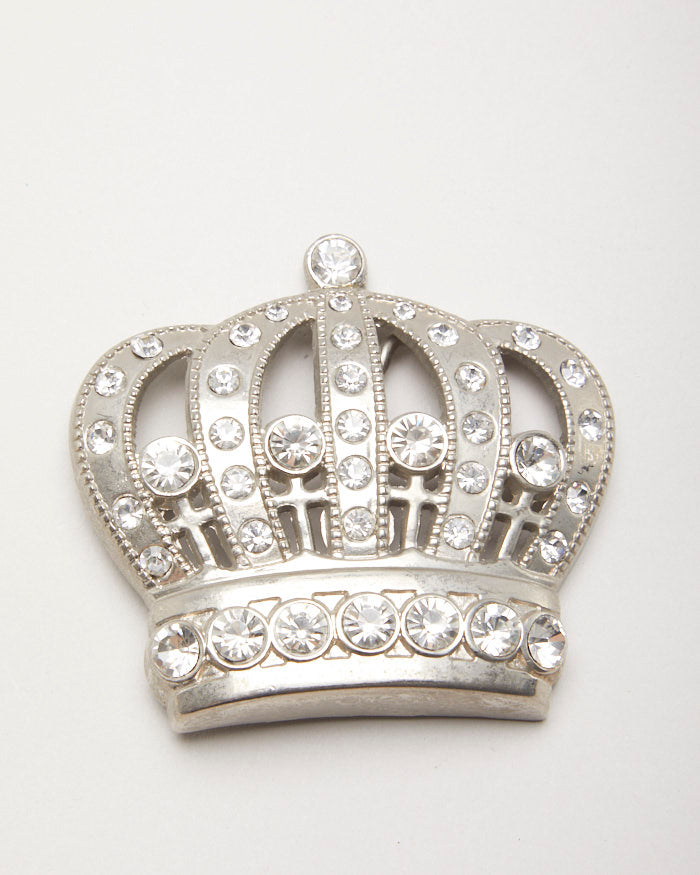 Vintage Y2k 00s Royal Gem Crown Belt Buckle