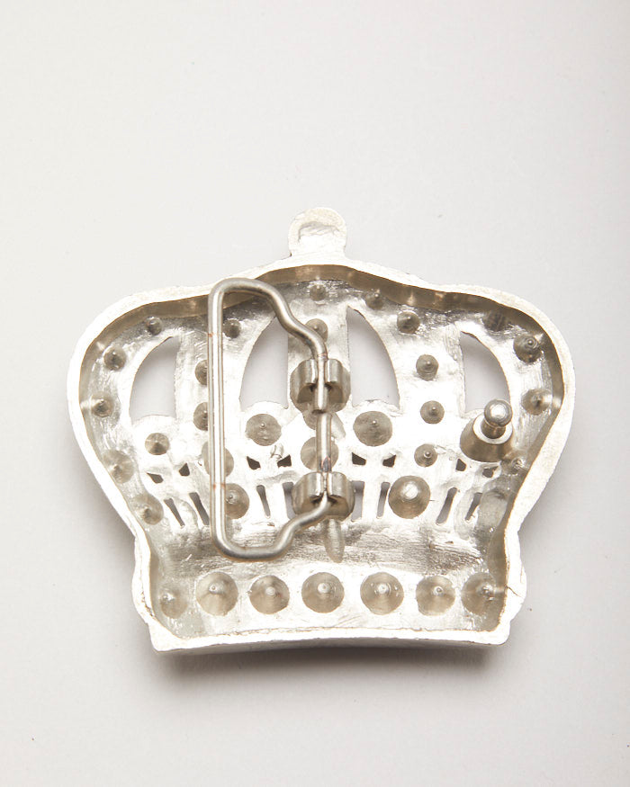 Vintage Y2k 00s Royal Gem Crown Belt Buckle