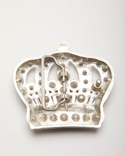 Vintage Y2k 00s Royal Gem Crown Belt Buckle