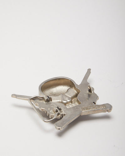Y2k 00s Skull & Gun Revolver Belt Buckle