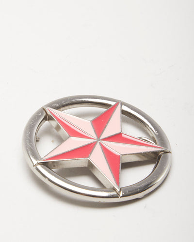 Y2k 00s Pink Nautical Star Belt Buckle