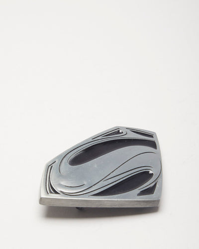 Superman Black & Silver Belt Buckle