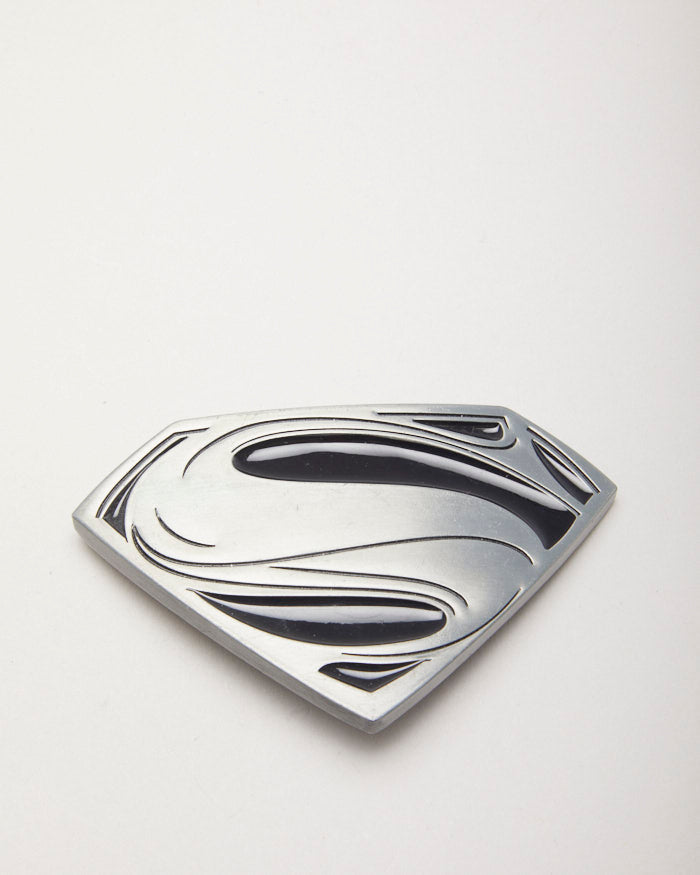 Superman Black &amp; Silver Belt Buckle