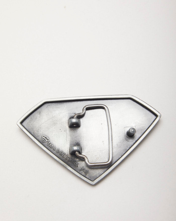 Superman Black &amp; Silver Belt Buckle