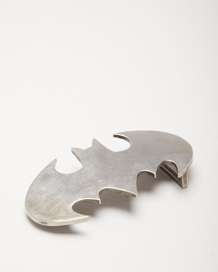 Y2k 00s Silver Batman Belt Buckle