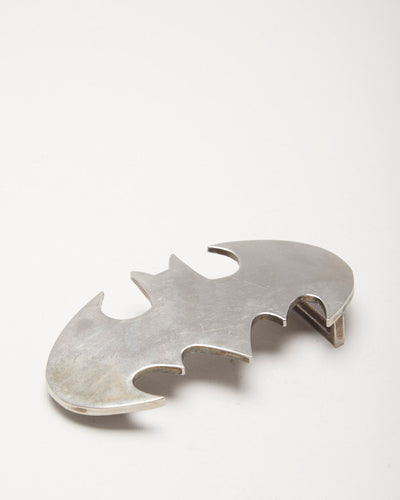 Y2k 00s Silver Batman Belt Buckle