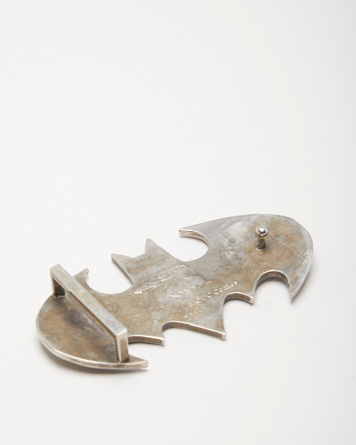 Y2k 00s Silver Batman Belt Buckle