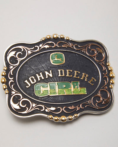 Vintage Montana Silver Smith John Deer Girl Belt Buckle