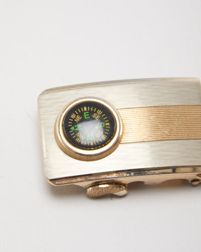 Compass Gold Belt Buckle